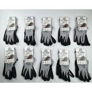 GRX Cut Series Work Gloves 10 Pairs Mens XL A3 Cut Resistant Dipped Palm‎ 733XL